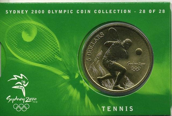 オーストラリア　シドニーオリンピック５ドル黄銅貨　テニス - 野崎コイン