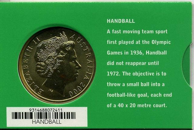オーストラリア シドニーオリンピック5ドル黄銅貨 ハンドボール