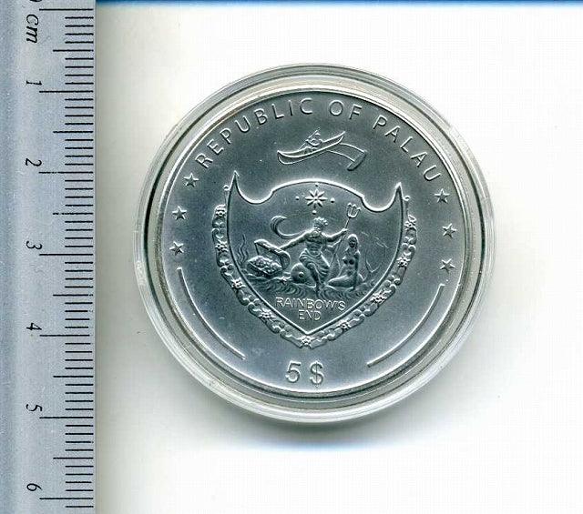 パラオ　天国の香り　５ドル銀貨　２００９年 - 野崎コイン