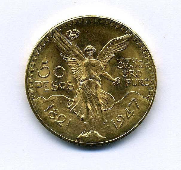 メキシコ　５０ペソ金貨　１９４７年 - 野崎コイン