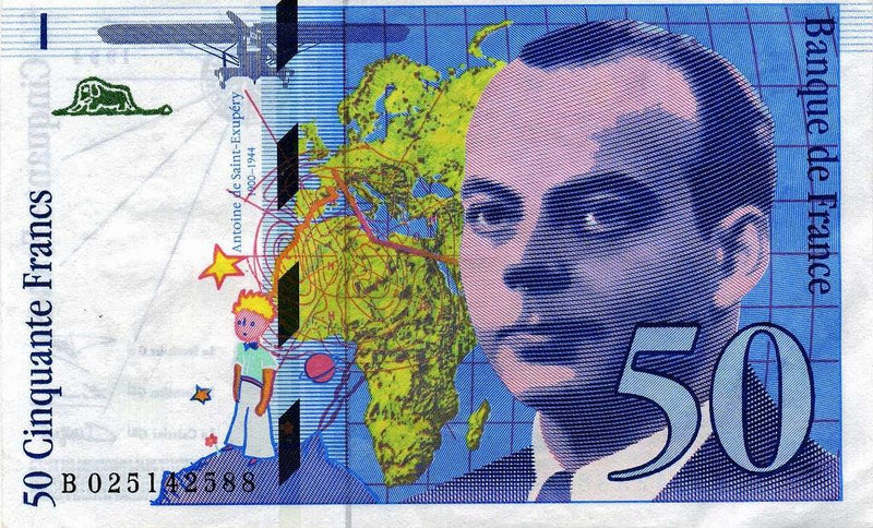 フランス　５０フラン紙幣　１９９４年　星の王子様 - 野崎コイン