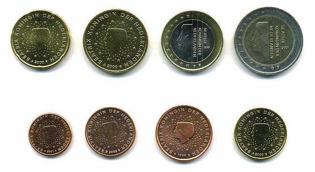 オランダ　ユーロコイン８種セット - 野崎コイン