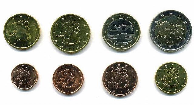 フィンランド　ユーロコイン８種セット - 野崎コイン