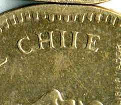 チリ　５０ペソ　スペルミスエラー - 野崎コイン