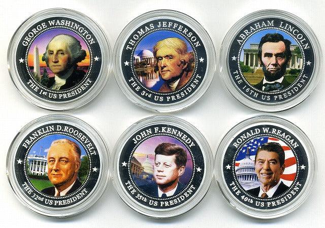 リベリア　米大統領５ドルカラー貨　６種セット - 野崎コイン