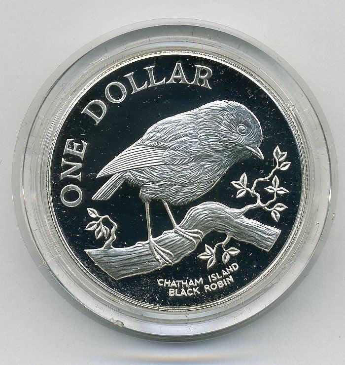 ニュージーランド　１ドルプルーフ銀貨　1984年