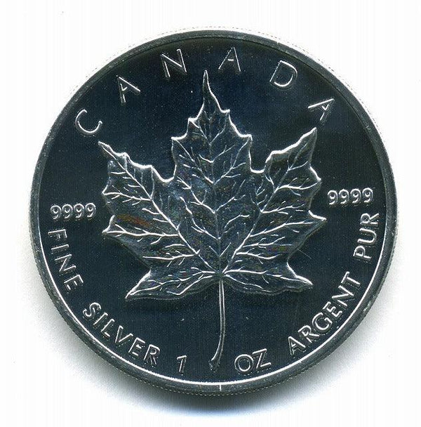 カナダ　メープルリーフ　５ドル銀貨　２０１０年 - 野崎コイン