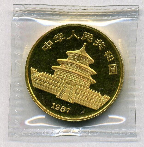 中国　パンダ金貨　１００元　１オンス　１９８７年 - 野崎コイン