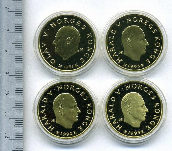 ノルウェー　リレハンメル冬季オリンピック金貨　１９９４年　４種セット - 野崎コイン