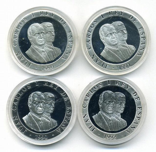 スペイン　バルセロナオリンピック　２０００PTAS銀貨４種　 - 野崎コイン